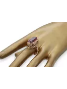 Pierścionek Vintage unikatowe Rubin Oryginalny wyrób Vintage 14k z różowego złota vrc129r